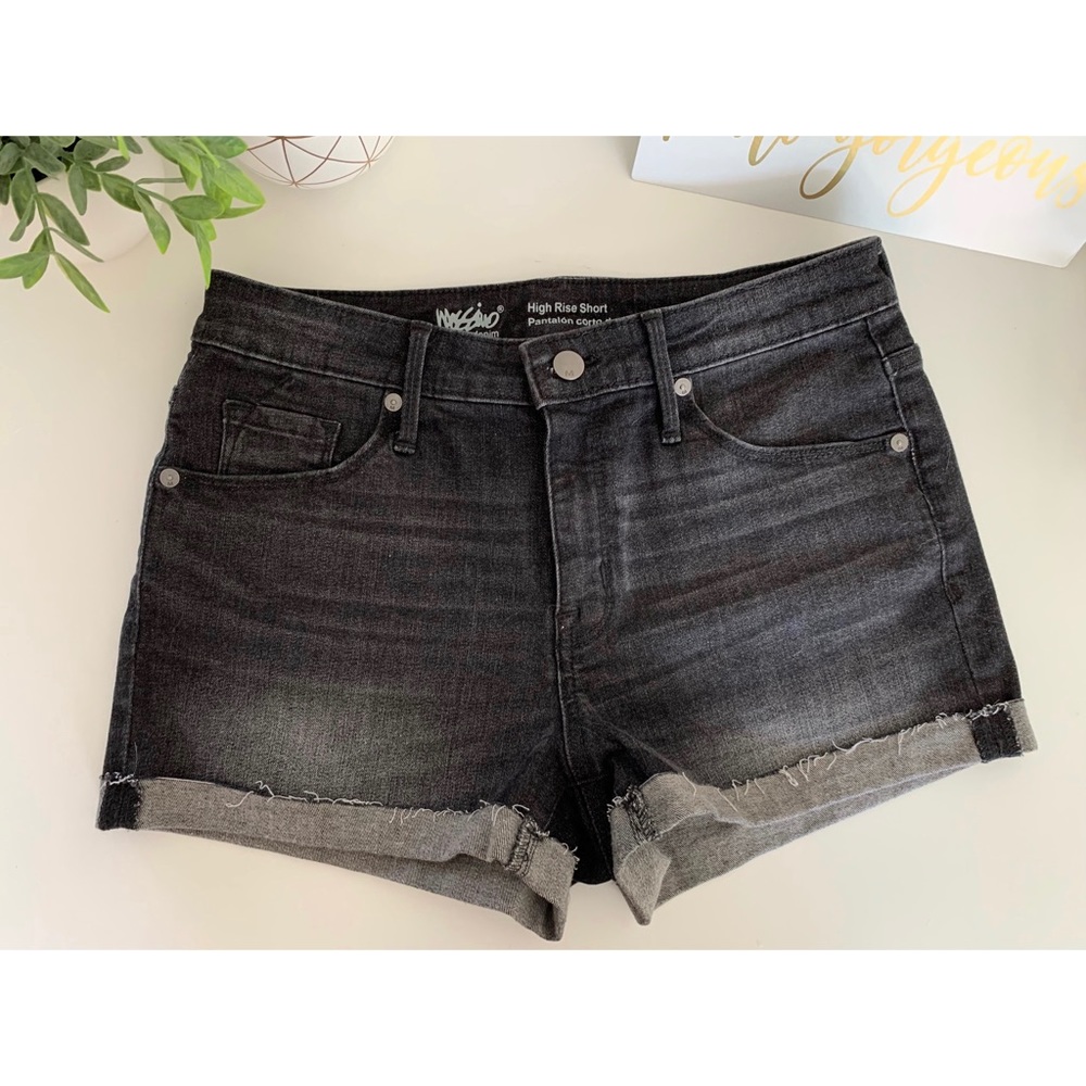 NWOT: Mossimo • Distressed Black High Rise Shorts